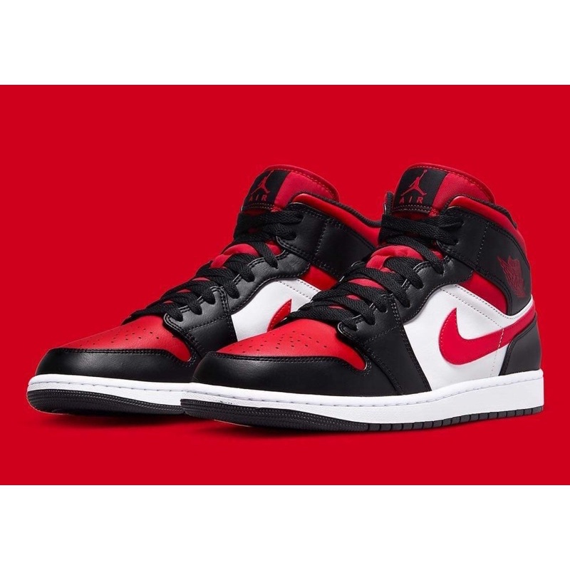 ( Giày Chính Hãng - Bao Check ) Nike Air Jordan 1 Mid 'Bred Toe' 554724-079