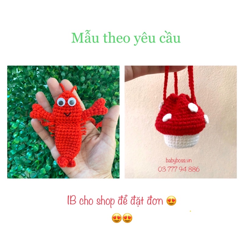 Túi đựng tỏi cho bé hình con tôm - Túi đựng tỏi cho trẻ sơ sinh