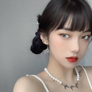 vòng cổ Phối Mặt Hình Bướm Đính Ngọc Trai Thời Trang