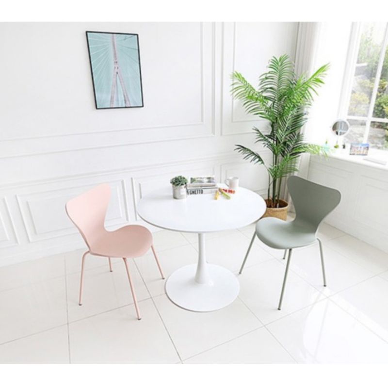Ghế nhựa uốn chân thép sơn tĩnh điện Hàn Quốc- Ghế cafe, ghế bàn ăn, ghế văn phòng, cửa hàng