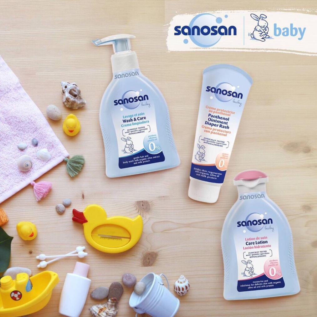 Sữa tắm gội Sanosan dịu nhẹ chiết xuất olive hữu cơ 50ml 0m+