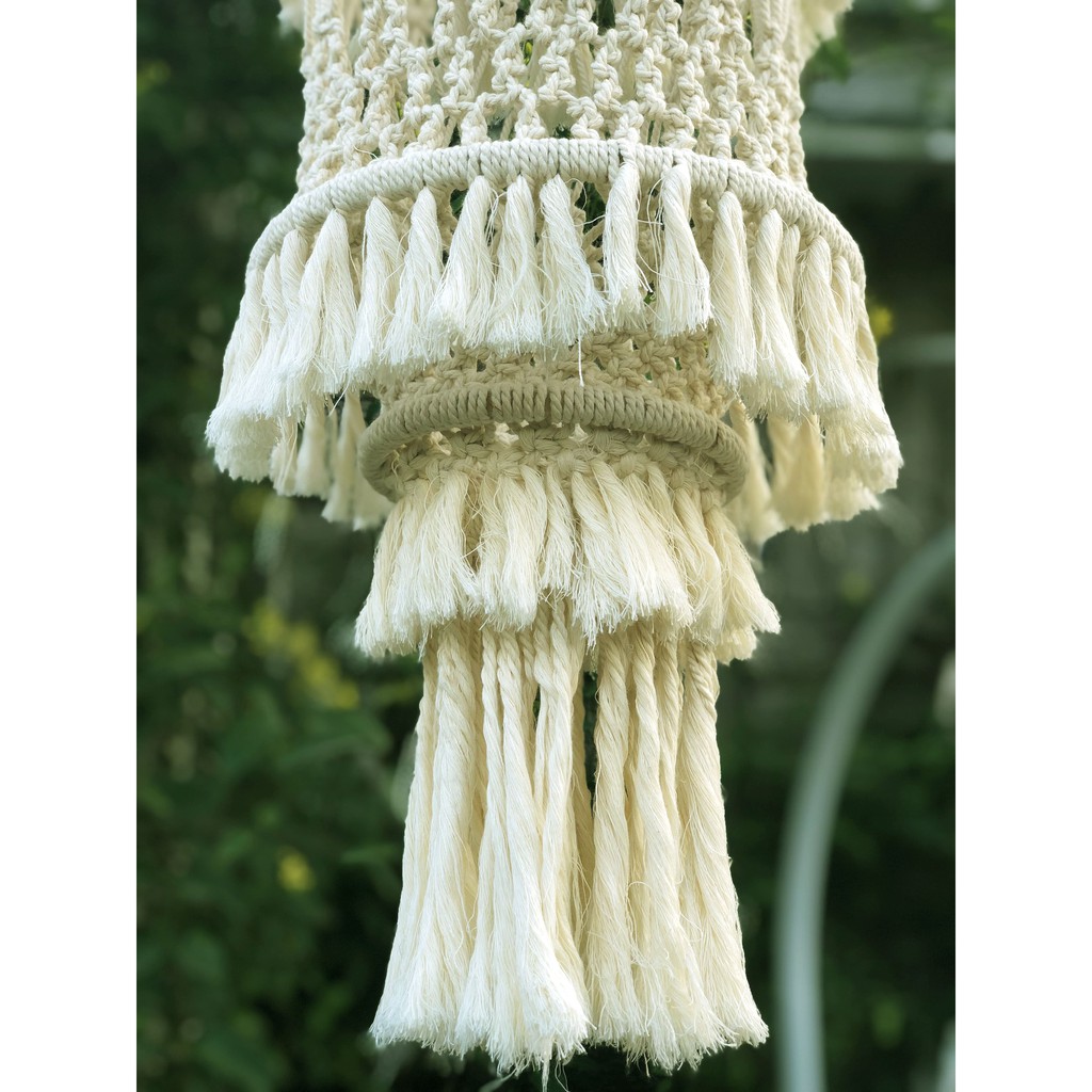 Đèn lồng Thả Trần Macrame Vintage Đẹp Giá Gốc Tại Xưởng Trang Trí Quán Cafe, Homestay, Nội Thất Gia Đình