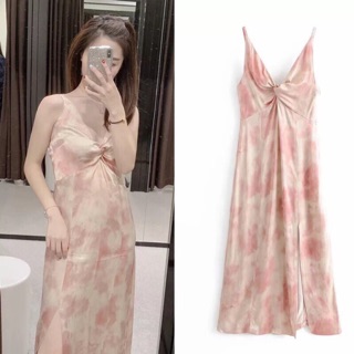 Váy 2 dây lụa xoắn ngực