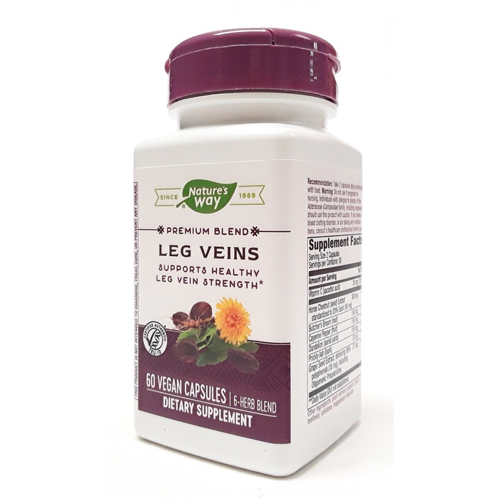 Viên Uống Hỗ Trợ Giãn Tĩnh Mạch Chân LEG VEINS Nature’s Way của Mỹ