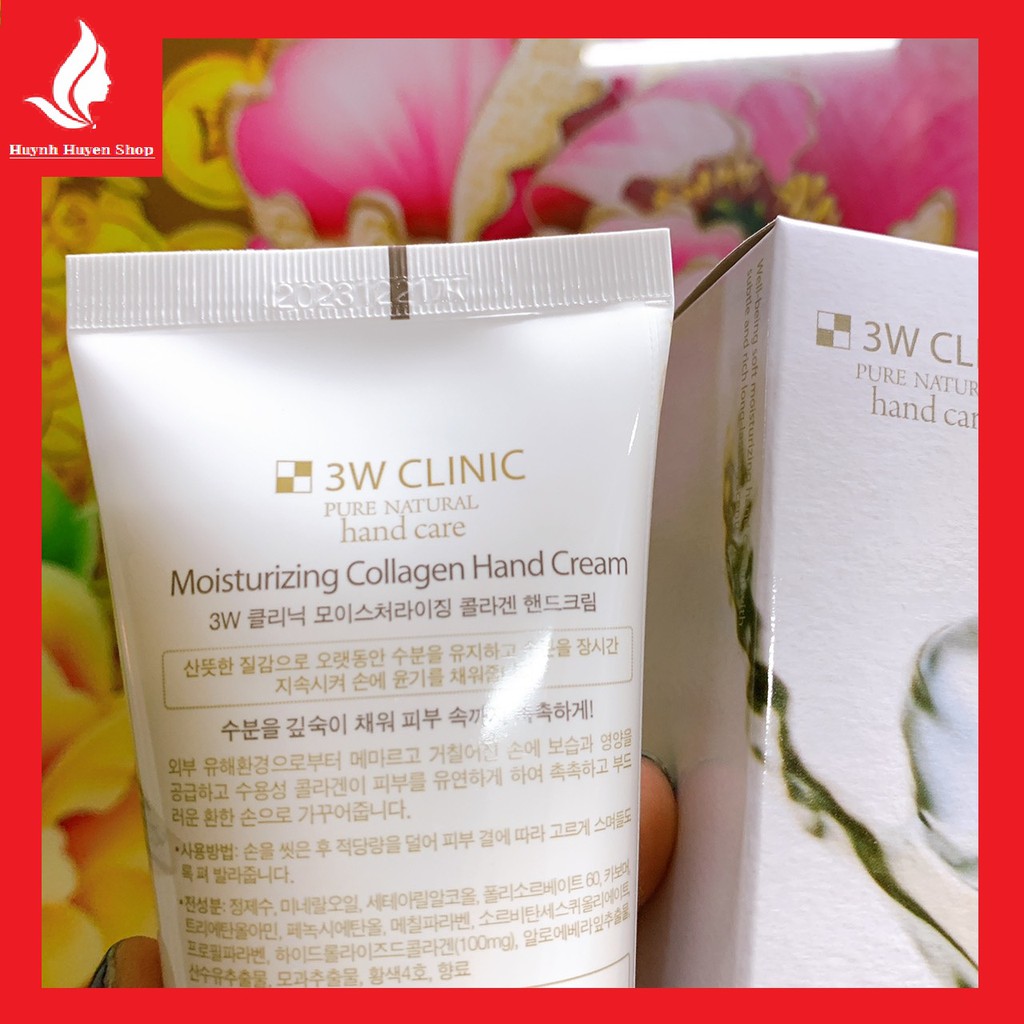 Kem Dưỡng Da Tay Collagen 3W Clinic (100ml)