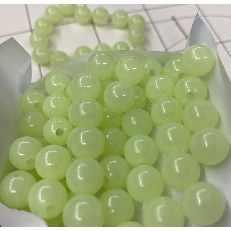 Chuỗi hạt acrylic dạ quang 4mm-16mm dùng làm trang sức thủ công