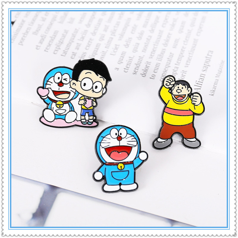 Ghim cài hình Doraemon series 01 Nobita thời trang dùng cài áo/ balo