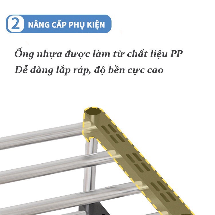 Kệ để giày dép inox 5 tầng dễ dàng lắp ráp tiện dụng đa năng có thể để vật dụng tùy thích