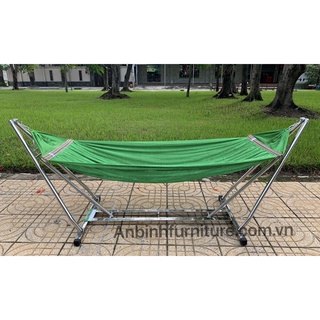 Bộ võng xếp inox chân vuông tải trọng 180kg - Chất liệu Inox 100%