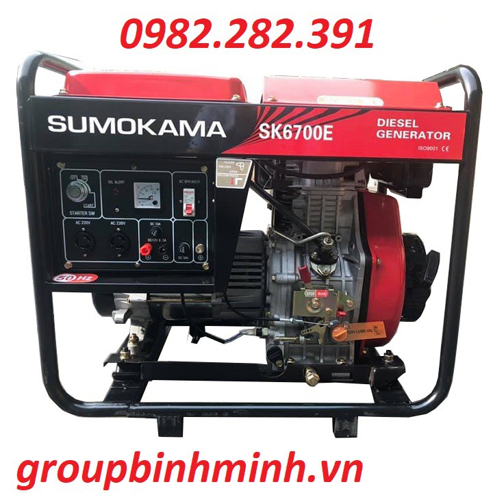 Máy Phát Điện Chạy Dầu 5Kw SK6700E Sumokama