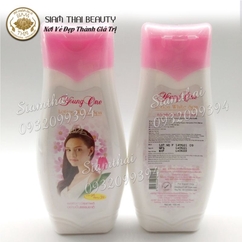 Lotion Sữa Dưỡng Thể Toàn Thân Cô Gái Tóc Xù White Spa Young One 150ml Thái Lan | BigBuy360 - bigbuy360.vn
