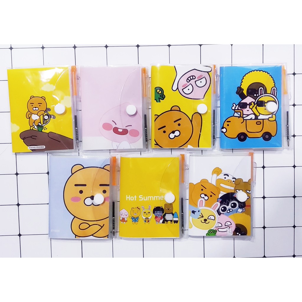 sổ kèm bút bé đào gấu ryan tập kèm viết hoạt hình dễ thương