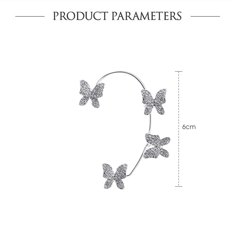 Bông tai hình bướm đính đá sang trọng cho nữ