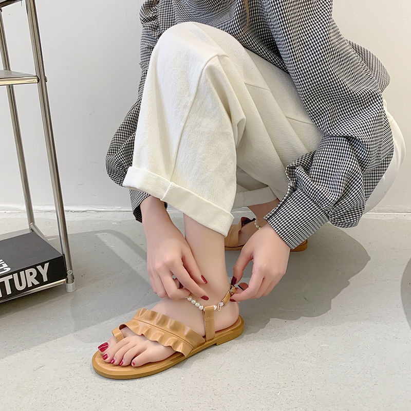 Xăng đan Dây Đính Ngọc Trai Thời Trang Nữ