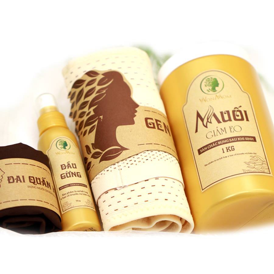 Bộ muối giảm eo sau sinh dưới 3 tháng (bộ 1 hộp muối)