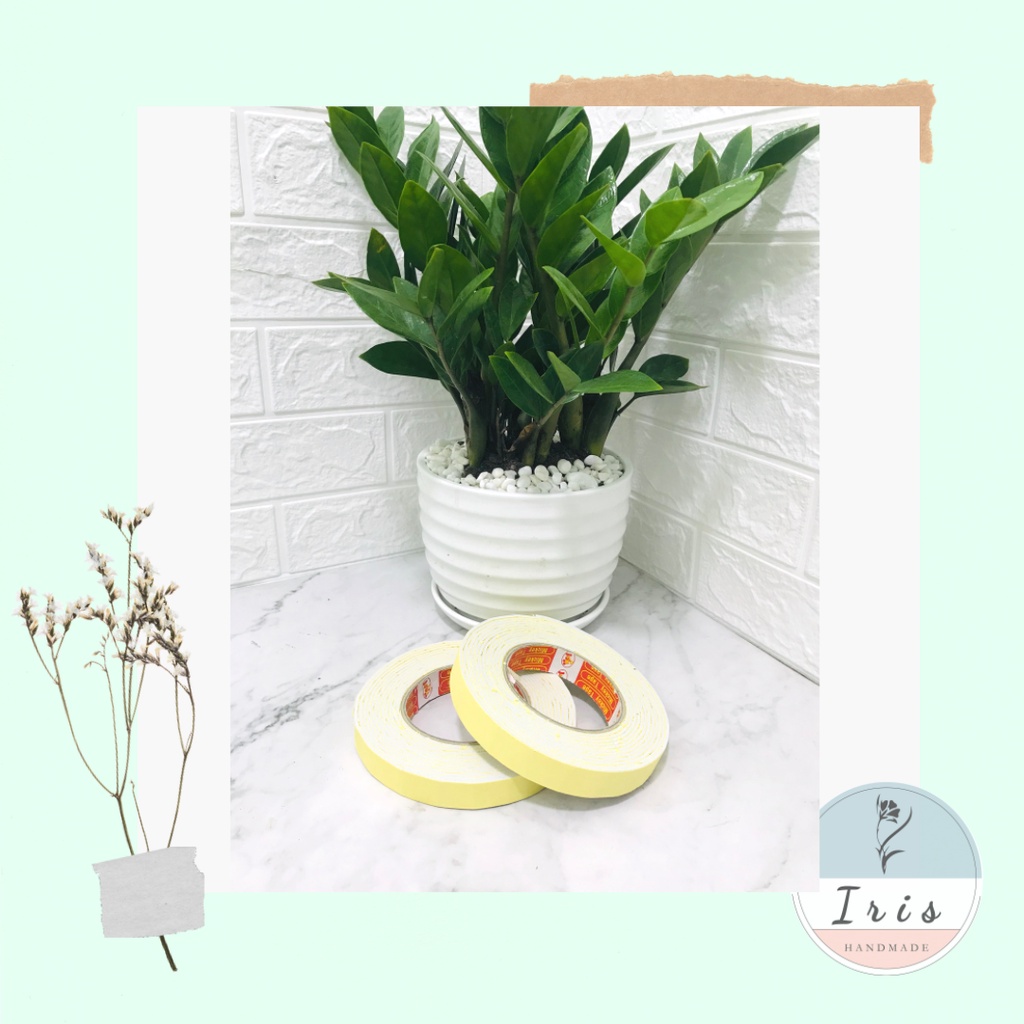 Băng dính xốp bản 2cm dùng trang trí nổi sticker