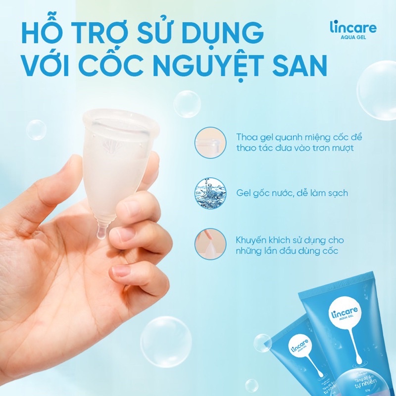 [ MẪU VÀ DATE MỚI NHẤT] Gel bôi trơn Lincare Aqua 50ml chính hãng từ LINTIMATE