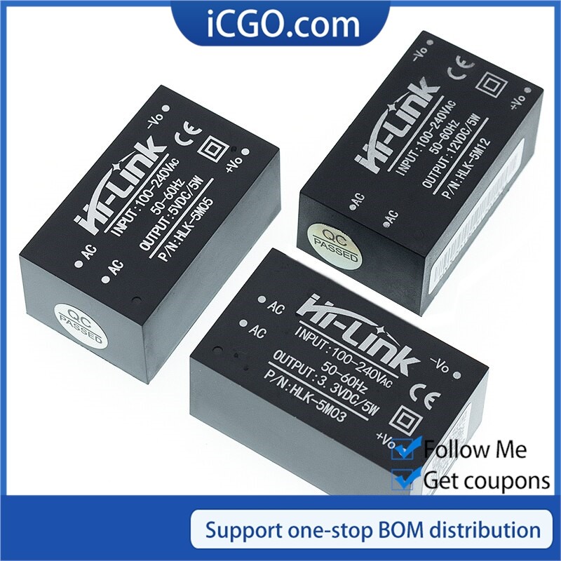 1 Hlk-5M03 Hlk-5M05 Hlk-5M05 Hlk-5M12 5w Ac-Dc 220v To 12v / 5v / 3.3v