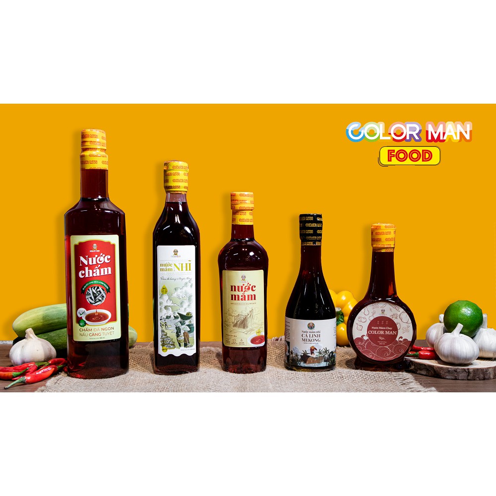 Nước Mắm Color Man 2 Độ Đạm Chai 900ml từ cá cơm Phú Quốc