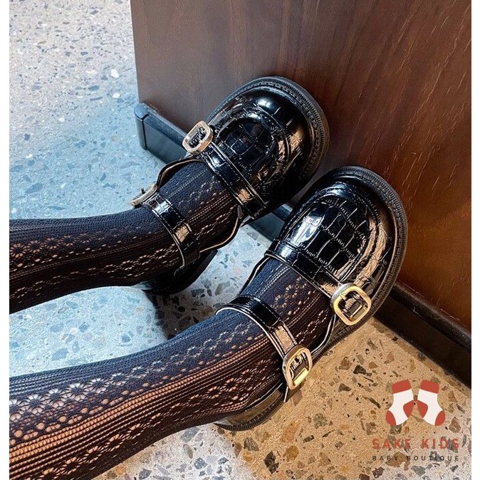 Giày lười cho bé gái - Giày bệt siêu êm mềm phối 2 quai dán cực điệu kiểu mới đế chống trơn cho bé từ 2-6 tuổi FL17