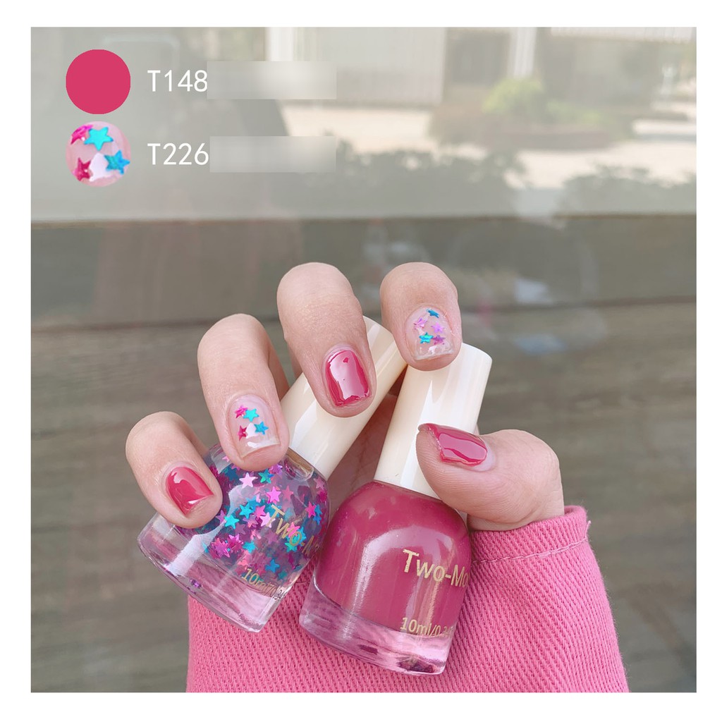 T226 Sơn Móng Tay Two Moons T226 slime ngôi sao tím lấp lánh kim tuyến - bóc lột dễ dàng
