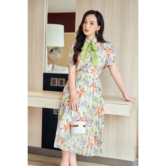 Sét áo và chân váy hoa đẹp ECHO (mẫu mới xuân hè,hàng có sẵn)