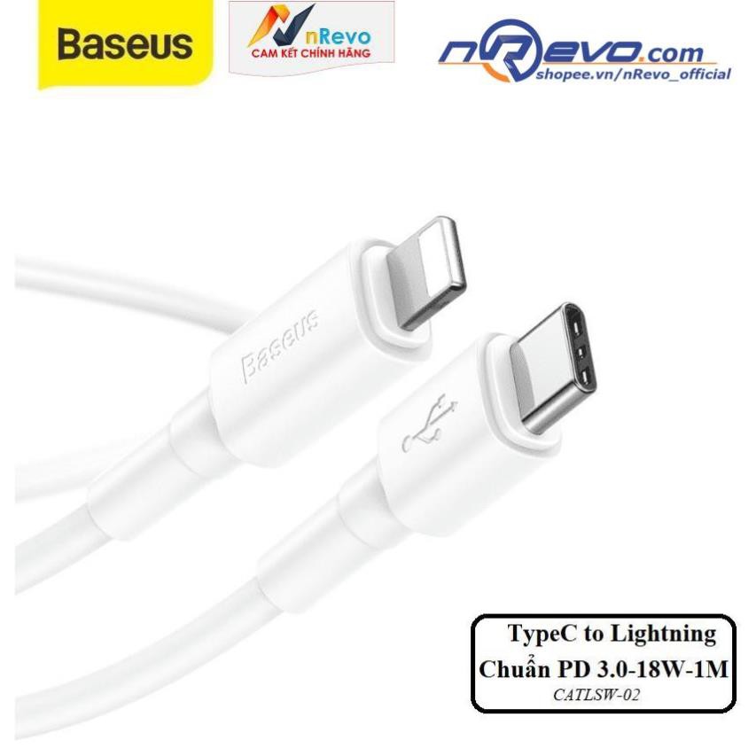 ⚡Baseus⚡ Dây Sạc iPhone Cáp sạc Nhanh Type C to Lightning Chất Liệu cao cấp, chống bám bẩn hỗ trợ PD 18W