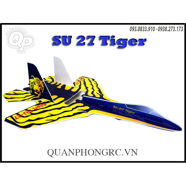 Vỏ kit Su 27 Decal depron cứng sải cánh 72cm