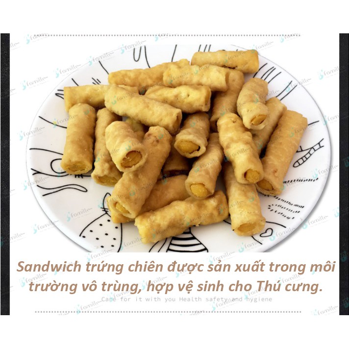 [GIÒN TAN]Sandwich Trứng Chiên Giòn Cho Chó, Bổ Sung Vitamin. Bánh Thưởng Dinh Dưỡng Cho Thú Cưng. Gói 100gr - JF57