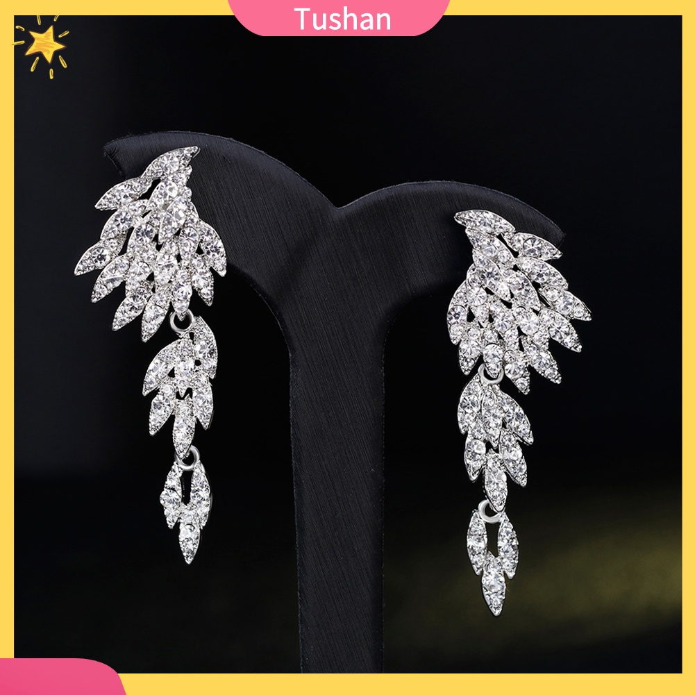 Khuyên Tai Dáng Dài Đính Đá Toàn Diện Thanh Lịch Cho Nữ