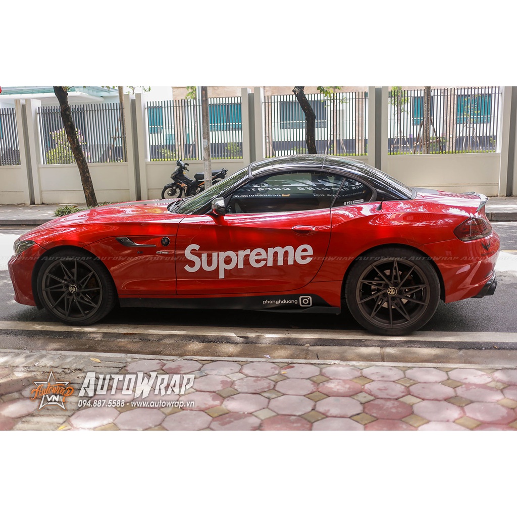 Tem họa tiết xe Z4 Supreme - Tem họa tiết ô tô BMW, tem dán sườn xe thể thao