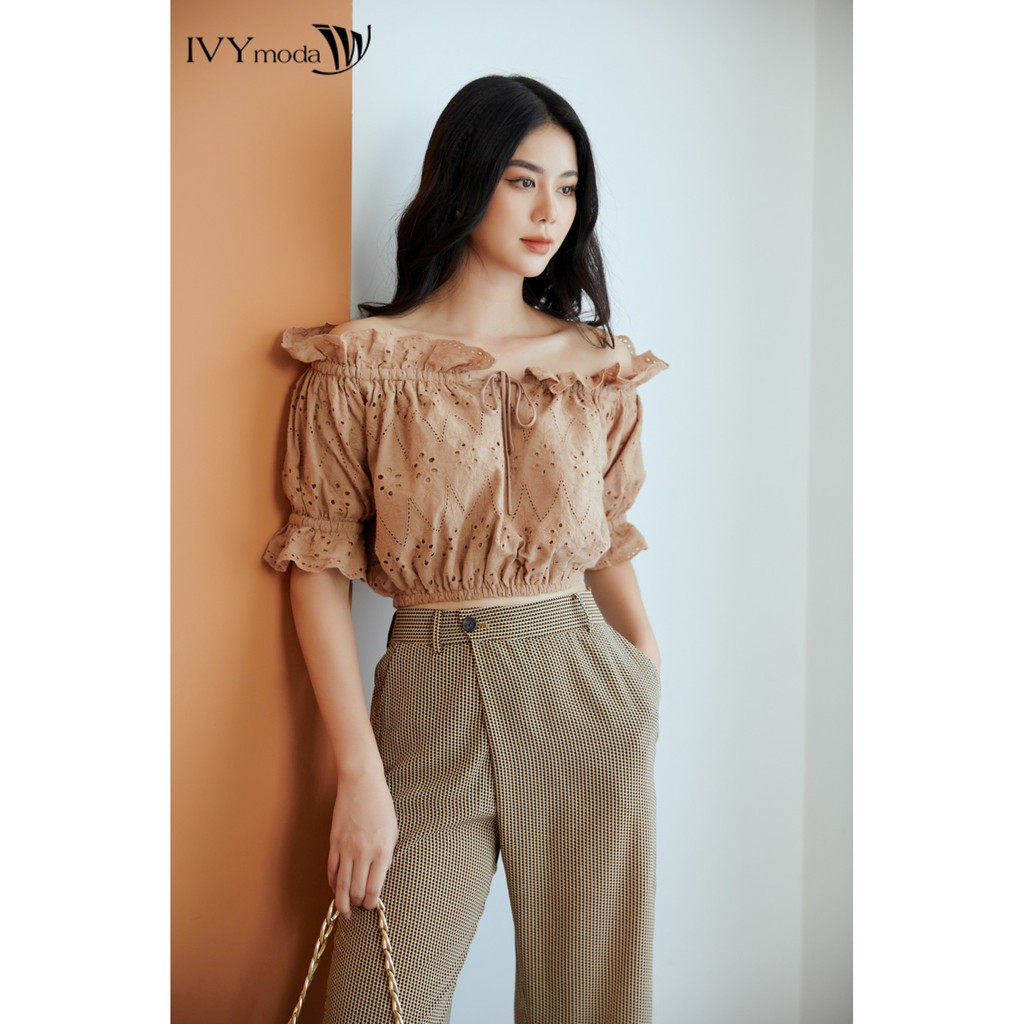 Quần lửng cạp chéo nữ IVY moda MS 21M6274