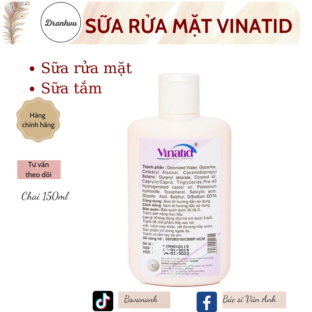 Sữa tắm VINATID 150ml DATE 2024