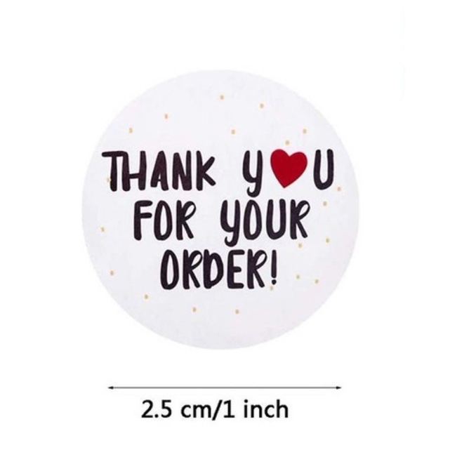 1 cuộn 500 tem "Thank You for order"