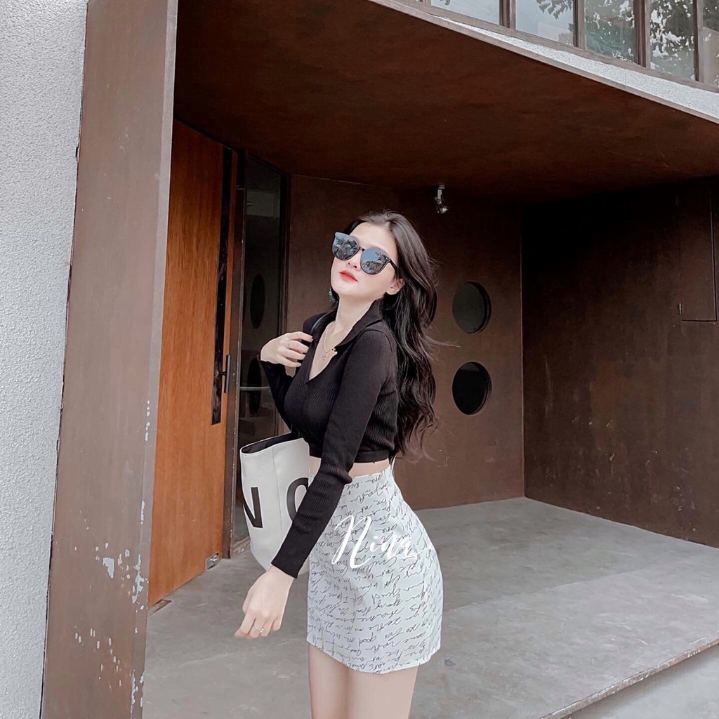 Chân váy chữ A FM Style chân váy body ngắn hoạ tiết chữ cá tính năng động hiện đại 2107020 | BigBuy360 - bigbuy360.vn