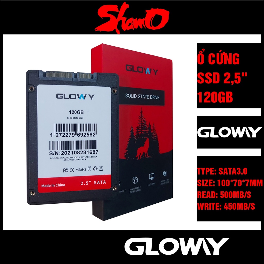 Ổ cứng SSD 120GB Gloway ( 2.5” SATA III ) – Chính Hãng – Bảo hành 3 năm