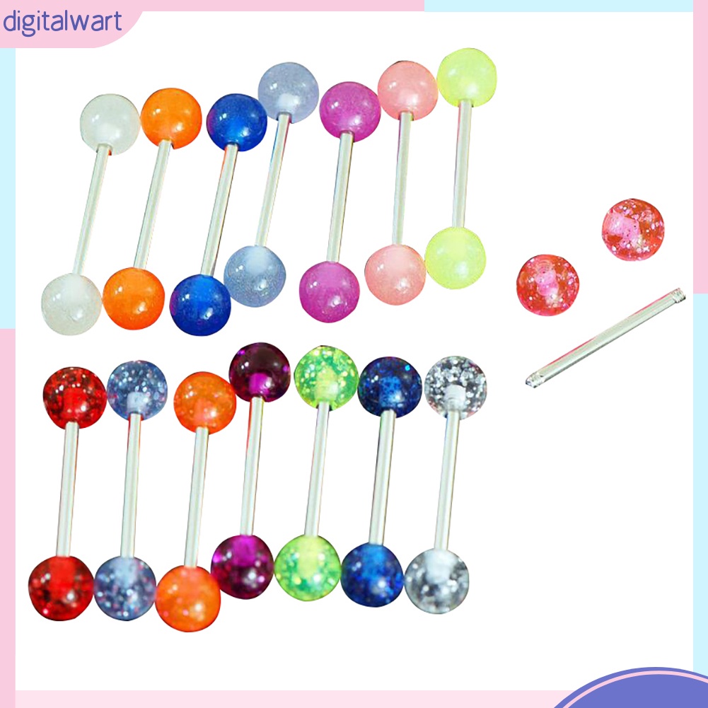 Set 7 / 20 khuyên xỏ lưỡi phát sáng trong bóng tối