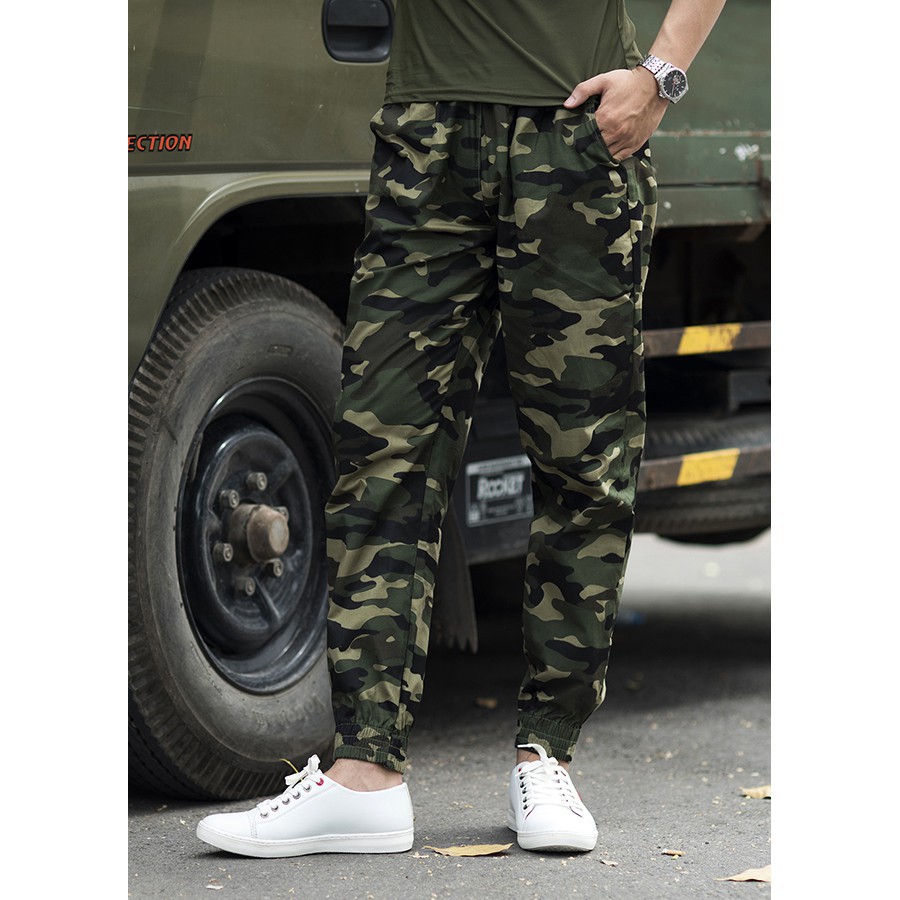 Quần Jogger Thể Thao Nữ Chất Mát Phong Cách Quần Lính [ Màu Rằn Ri - T06]