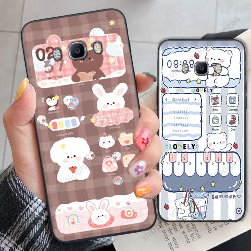 Ốp lưng Samsung J5 / J7 2016 / J510 J710 in hình little bear, mèo đen, gấu thỏ siêu đáng yêu