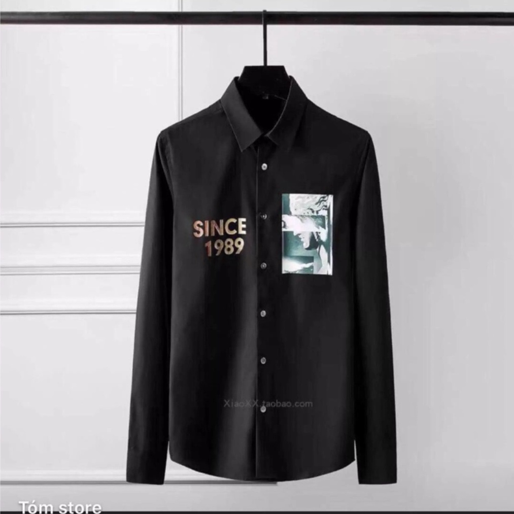 Áo sơ mi nam dài tay màu trắng họa tiết kẻ sọc, màu xám đen thời trang cao cấp thương hiệu Muradfashion MS128