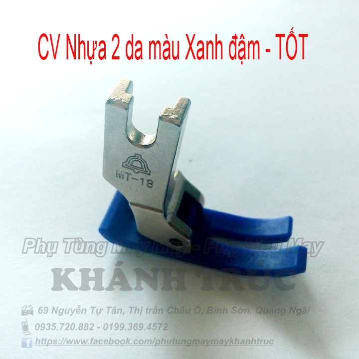 Chân vịt Nhựa 2 da loại Tốt màu Xanh Đậm máy may (khâu) công nghiệp