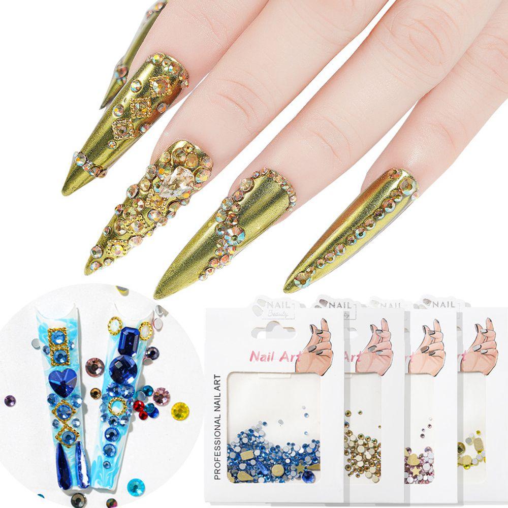 Miếng Dán Trang Trí Móng Tay Nghệ Thuật|Phụ Kiện Trang Trí Móng Tay 3D Hình Giọt Nước Nhiều Màu Thời Trang