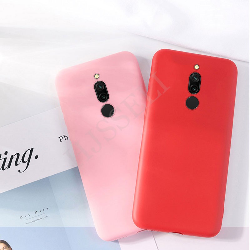 Ốp điện thoại silicon trơn màu thời trang cho Xiaomi Redmi 8 Redmi8