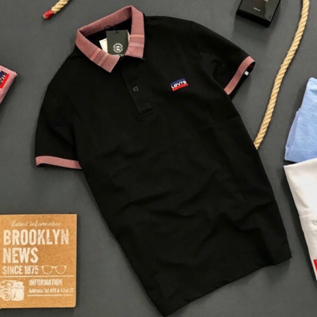 Áo thun nam cổ bẻ phối sọc TD0006 | BigBuy360 - bigbuy360.vn