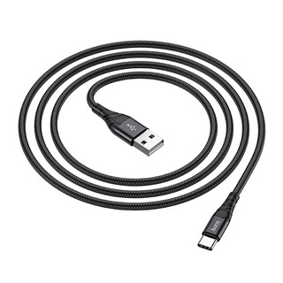 Cáp sạc nhanh 2.4A Hoco DU02 Plus chân Type-C dây bọc dù siêu bền dài 2M cho Android
