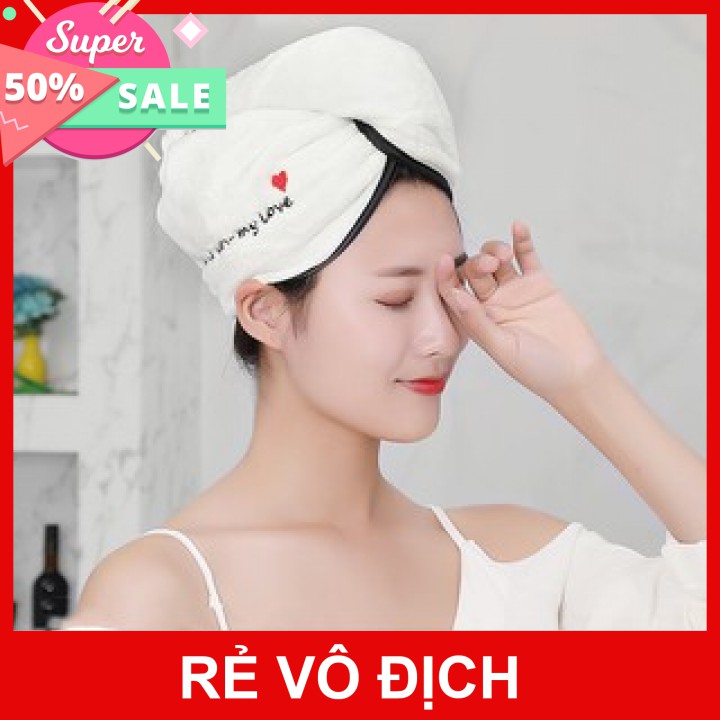 Khăn lau khô tóc siêu tốc, mềm mịn, dung