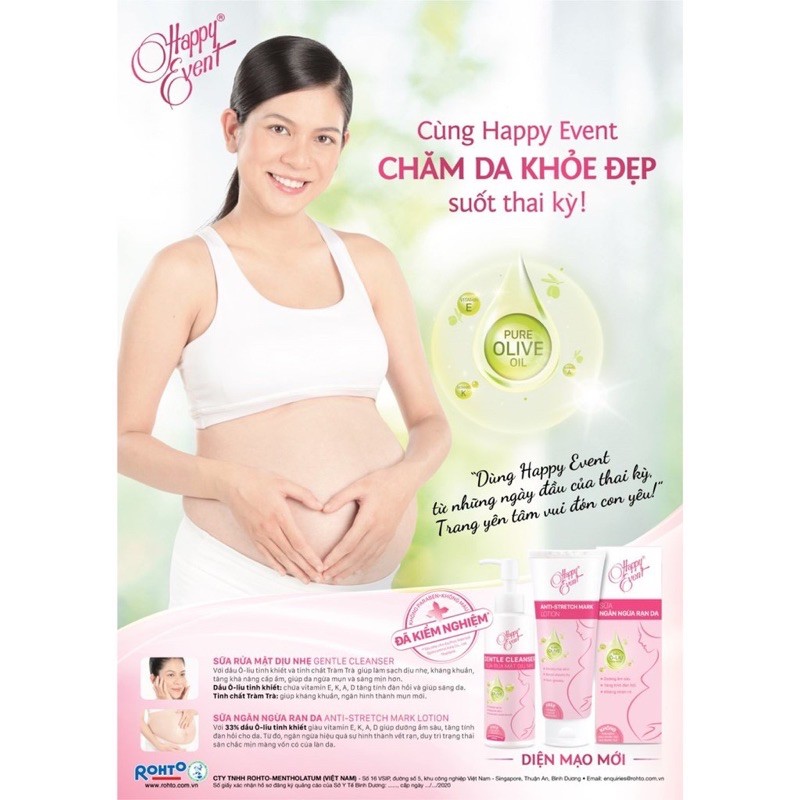 (Date 2025) Sữa Chống Rạn Da Trước Khi Sinh Happy Event 100ml