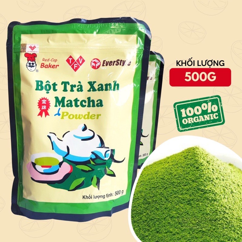 Bột Matcha Trà xanh Hương nhài Mũ đỏ (Bột matcha Đài Loan)