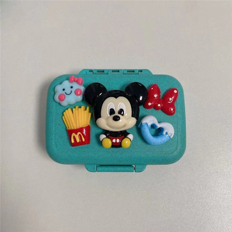 Hộp Đựng Thuốc Mini Chống Ẩm Họa Tiết Hoạt Hình Dễ Thương