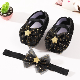 Set 2 đôi giày búp bê đính nơ/ hoa cho bé